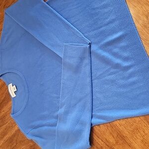 Sz L Cobalt Blue Crewneck Sweater Soft Cozy Comfy Classic Prep Office Business